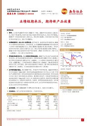 业绩短期承压，期待新产品放量