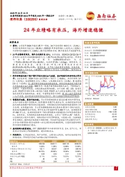 24年业绩略有承压，海外增速稳健