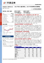 公司信息更新报告:2024年收入稳步增长,2025年利润弹性有望释放
