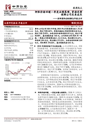 年报点评:钾肥价格回暖一季度业绩高增,资源优势保障公司未来成长