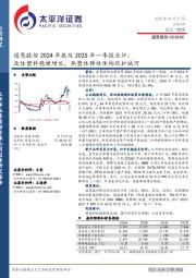 道恩股份2024年报及2025年一季报点评:改性塑料稳健增长,热塑性弹性体构筑护城河