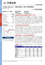 公司信息更新报告:业绩表现亮眼,创新+出海持续推进