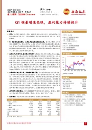 2025年一季报点评:Q1销量增速亮眼,盈利能力持续提升
