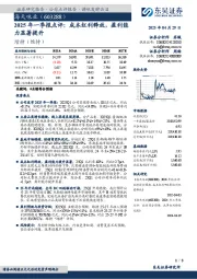 2025年一季报点评:成本红利释放,盈利能力显著提升
