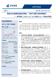 2024年报及2025一季报点评报告:铬盐龙头规模效益逐步突显,下游产品景气度持续提升