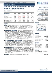 2024年报及2025年一季报点评:营收业绩短期承压,海缆增长等候时机