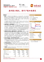 2025年一季报点评:盈利能力稳定,海外产能加速建设
