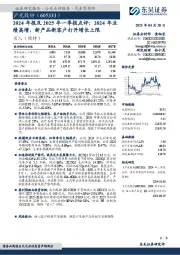 2024年报及2025年一季报点评:2024年业绩高增,新产品新客户打开增长上限