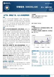 自产锡、锑销量下滑，2Q25业绩值得期待