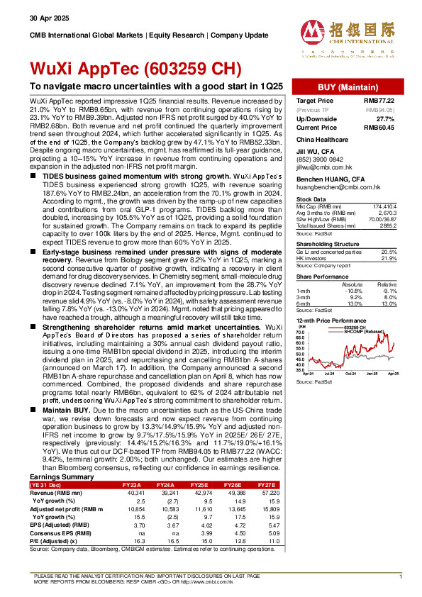 To navigate macro uncertainties with a good start in 1Q25