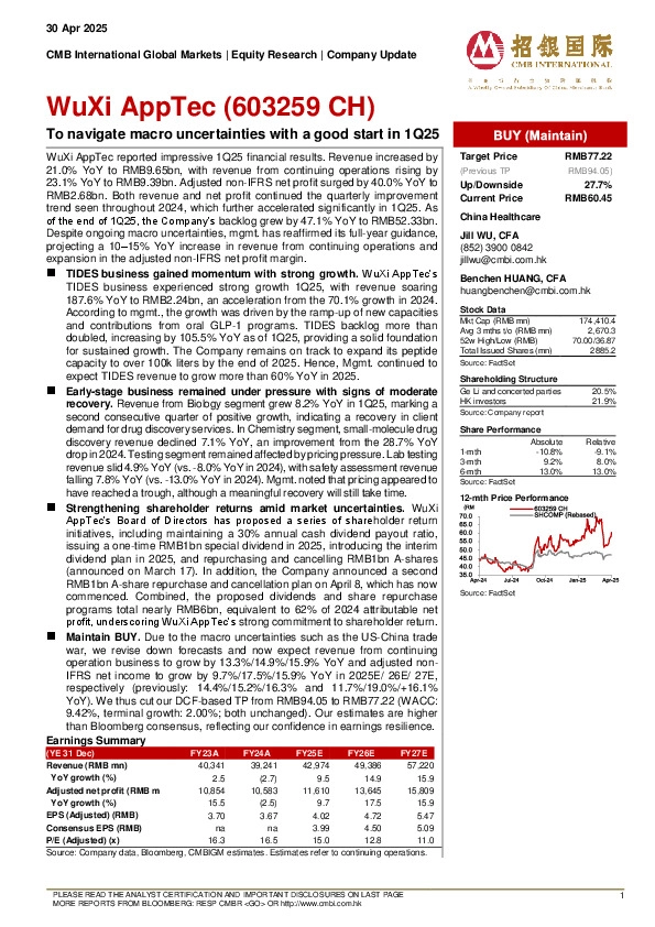 To navigate macro uncertainties with a good start in 1Q25