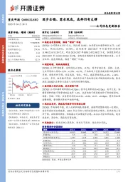 公司信息更新报告:逐步企稳、需求筑底,底部仍有支撑