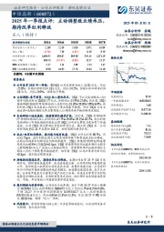 2025年一季报点评:主动调整致业绩承压,期待改革红利释放