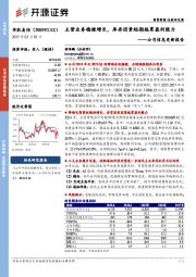 公司信息更新报告:主营业务稳健增长,库存因素短期拖累盈利能力