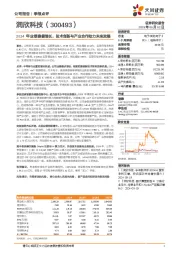 2024年业绩稳健增长，技术创新与产业合作助力未来发展