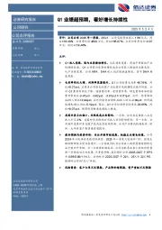 Q1业绩超预期，看好增长持续性