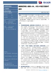 检测试剂收入增长63%，内生+外延打造诊疗闭环