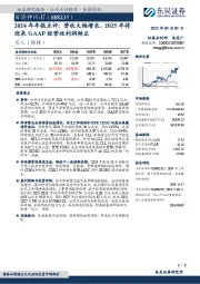 2024年年报点评:营收大幅增长,2025年将迎来 GAAP经营性利润转正