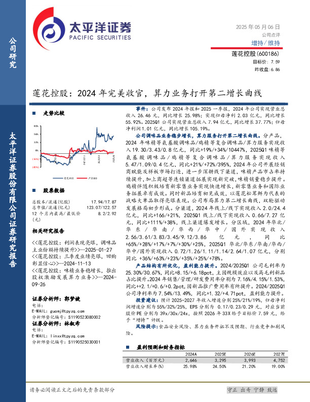 莲花控股：2024年完美收官，算力业务打开第二增长曲线