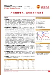 产销稳健增长,盈利能力环比改善