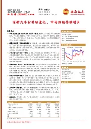 2025年一季报点评：深耕汽车材料轻量化，市场份额持续增长