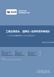 公司首次覆盖报告:工具出海龙头,品牌化+全球布局共铸成长
