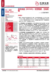公司简评报告：经营稳健，方向明确