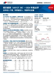 2024年报点评:全年收入下滑,四季度收入、利润环比改善