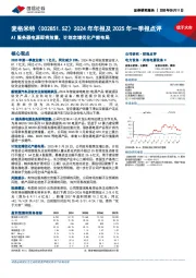 2024年年报及2025年一季报点评:AI服务器电源即将放量,计划定增优化产能布局