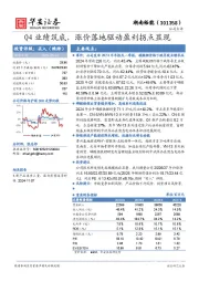 Q4业绩筑底,涨价落地驱动盈利拐点显现