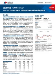 2024年三元正极出货承压,固态电池与钠电池材料布局稳步推进