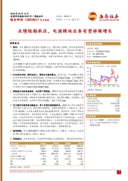 业绩短期承压，电源模块业务有望持续增长