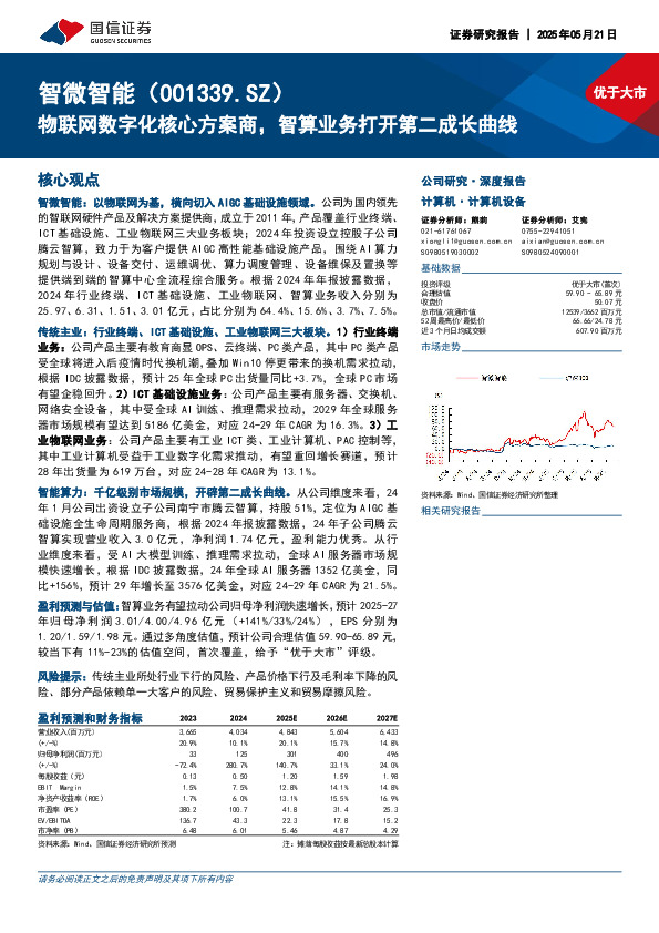 物联网数字化核心方案商，智算业务打开第二成长曲线