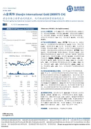 黄金价格上涨带动利润提升,内外联动增强资源接续能力