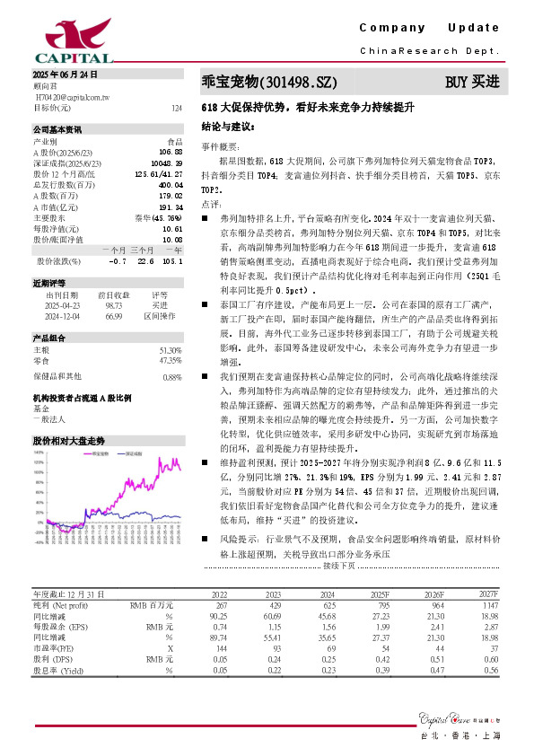 618大促保持优势，看好未来竞争力持续提升
