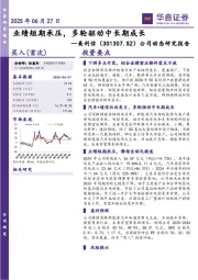 公司动态研究报告:业绩短期承压,多轮驱动中长期成长