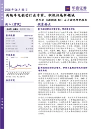 公司动态研究报告:两轮车电驱动行业专家,积极拓展新领域