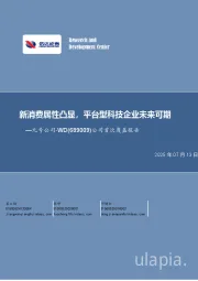 公司首次覆盖报告:新消费属性凸显,平台型科技企业未来可期