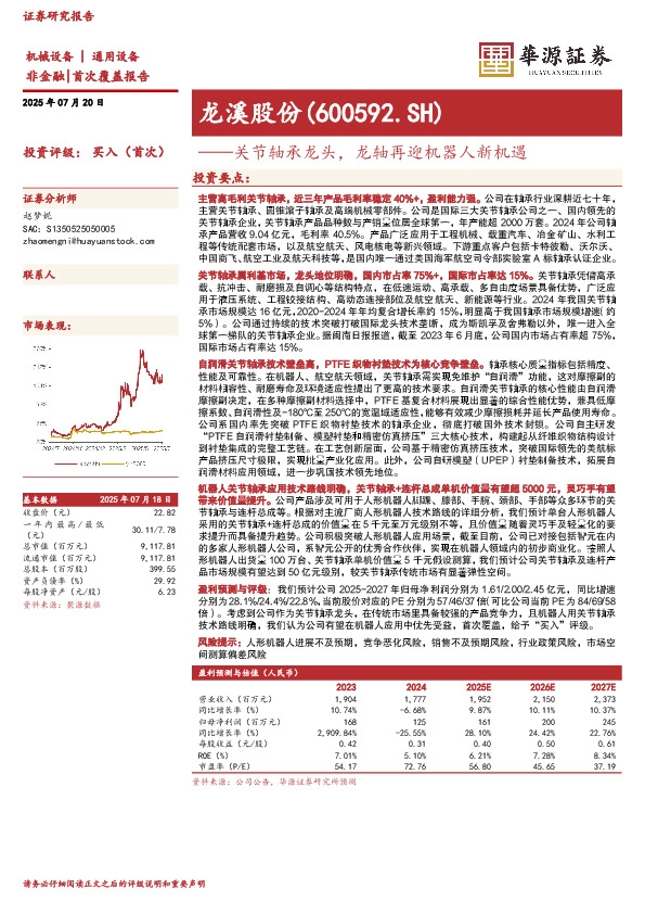 关节轴承龙头，龙轴再迎机器人新机遇