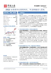 25Q2业绩同环比持续增长，阿洛酮糖准入落地