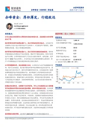 赤峰黄金：厚积薄发，行稳致远