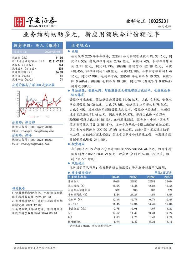 业务结构韧劲多元，新应用领域合计份额过半