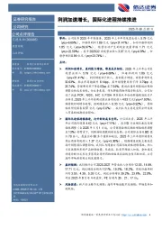 利润加速增长,国际化进程持续推进