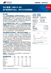 国产基因测序仪龙头，海内外业务进展提速