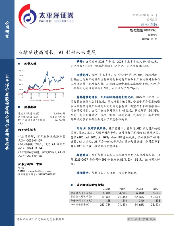 业绩延续高增长，AI引领未来发展