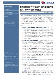紫光国微2025半年报点评：二季度环比大幅提升，特种IC业务强劲复苏
