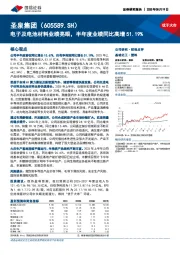 电子及电池材料业绩亮眼,半年度业绩同比高增51.19%