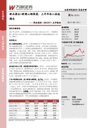 点评报告：新品推出+新增山姆渠道，上半年收入快速增长