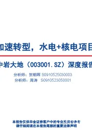 深度报告：岩土龙头加速转型，水电+核电项目集中发力