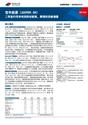 二季度归母净利润再创新高，聚烯烃贡献增量
